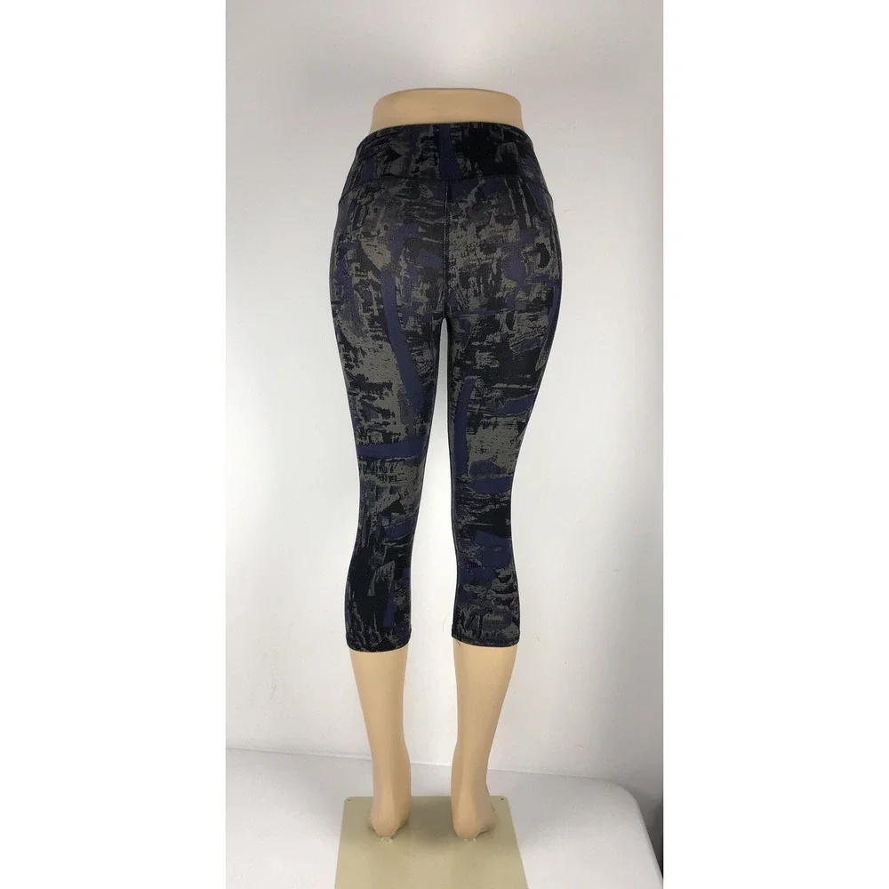 Alo Yoga Womens XS  Capris Crop Nylon Spandex Multicolor Yoga Gym Running